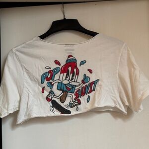 Vans White Pop Shuvit Crop Top